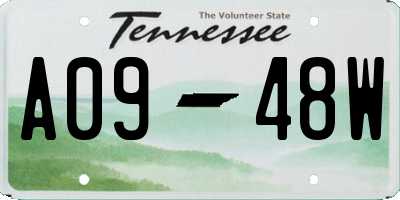 TN license plate A0948W