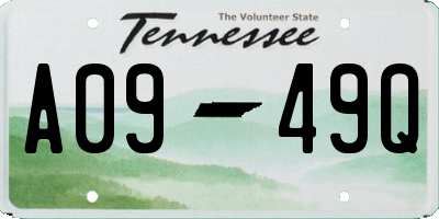 TN license plate A0949Q