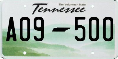TN license plate A0950O