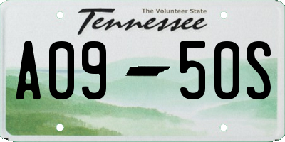 TN license plate A0950S