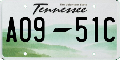 TN license plate A0951C