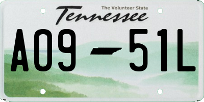 TN license plate A0951L