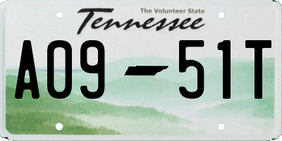 TN license plate A0951T