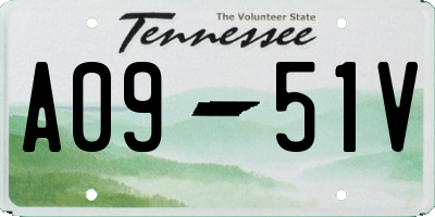 TN license plate A0951V