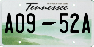 TN license plate A0952A
