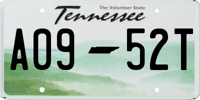 TN license plate A0952T
