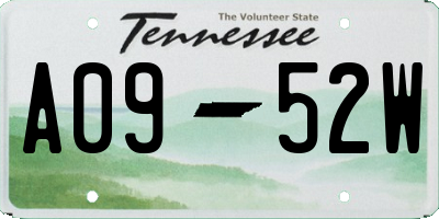 TN license plate A0952W