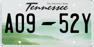 TN license plate A0952Y