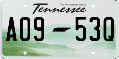 TN license plate A0953Q