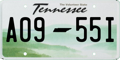 TN license plate A0955I