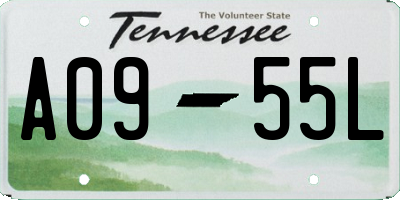 TN license plate A0955L