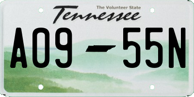 TN license plate A0955N