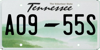 TN license plate A0955S