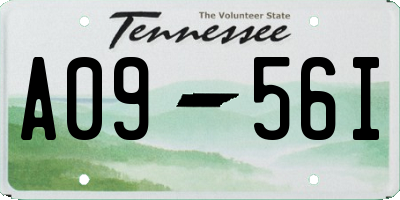 TN license plate A0956I