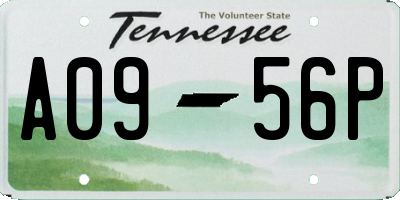TN license plate A0956P