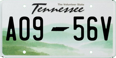 TN license plate A0956V