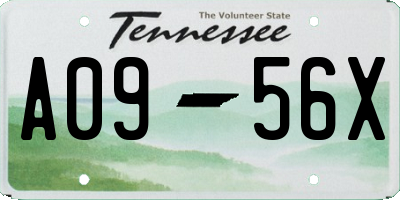 TN license plate A0956X