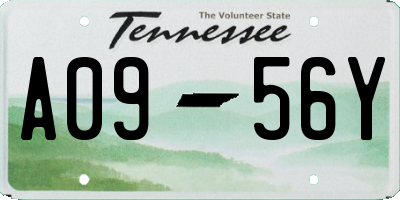 TN license plate A0956Y