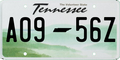 TN license plate A0956Z