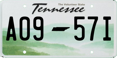 TN license plate A0957I
