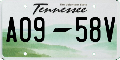 TN license plate A0958V