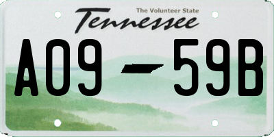 TN license plate A0959B