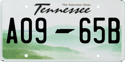 TN license plate A0965B