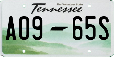 TN license plate A0965S
