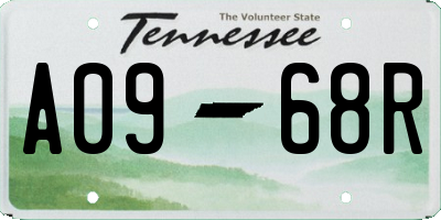 TN license plate A0968R