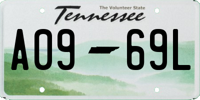TN license plate A0969L