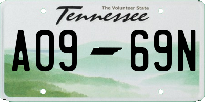 TN license plate A0969N