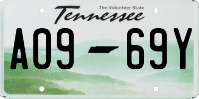 TN license plate A0969Y