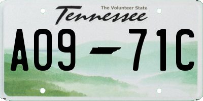 TN license plate A0971C
