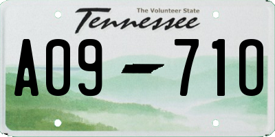 TN license plate A0971O