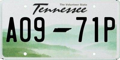 TN license plate A0971P