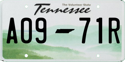 TN license plate A0971R