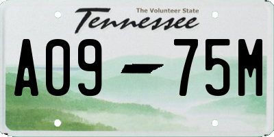 TN license plate A0975M