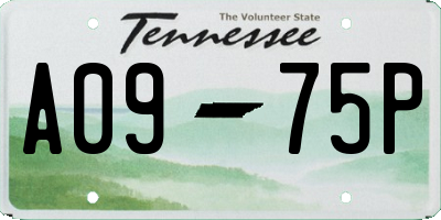 TN license plate A0975P