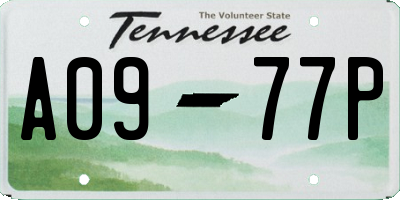 TN license plate A0977P