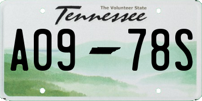 TN license plate A0978S