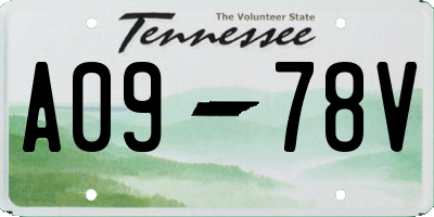 TN license plate A0978V