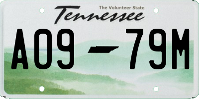 TN license plate A0979M