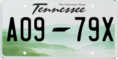 TN license plate A0979X