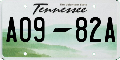 TN license plate A0982A