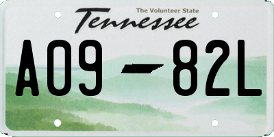 TN license plate A0982L