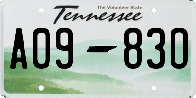 TN license plate A0983O