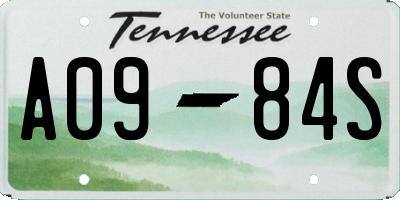 TN license plate A0984S
