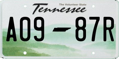 TN license plate A0987R