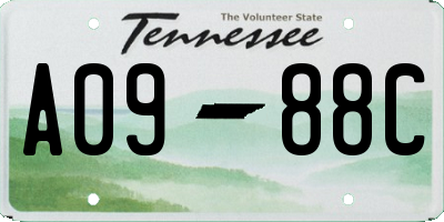 TN license plate A0988C