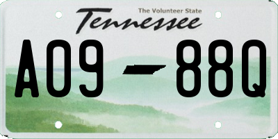 TN license plate A0988Q